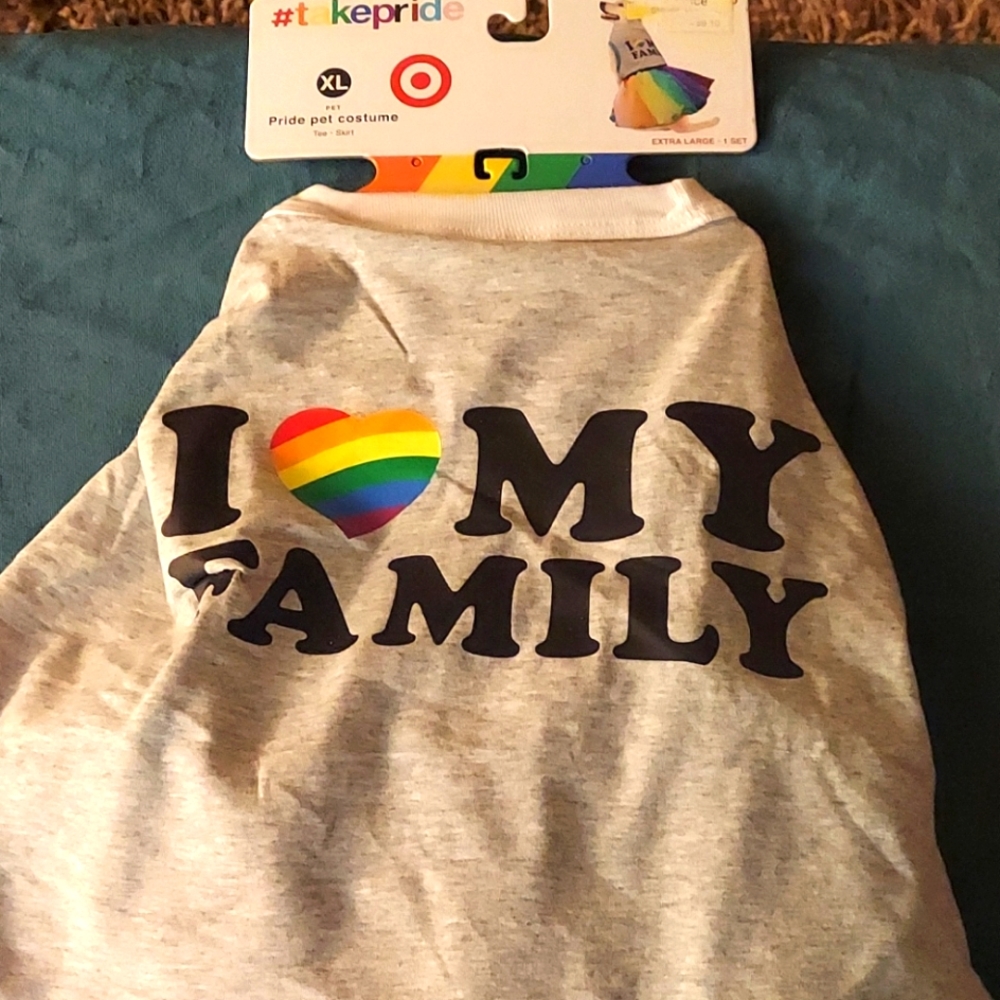 Dog T-Shirt and Tutu-Rainbow